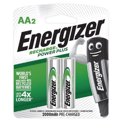 Energizer - Recharge Power Plus NH15RP2 Pack of 2 AA Batteries (2000mAh) - Battery Durio.sg
