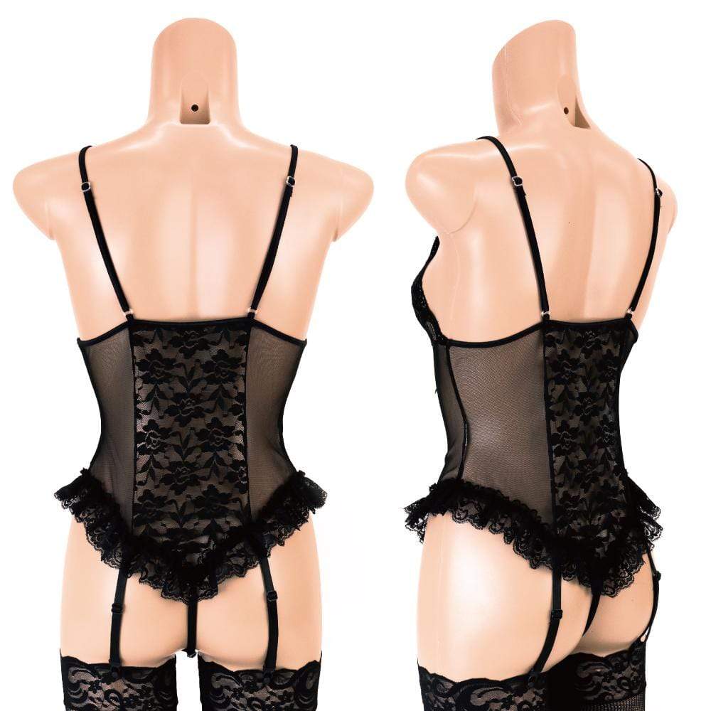 Enjoy Toys - Mon Cheri Teddy Garter Sexy Lingerie mon0125 (Black) - Lingerie (Non Vibration) Durio.sg