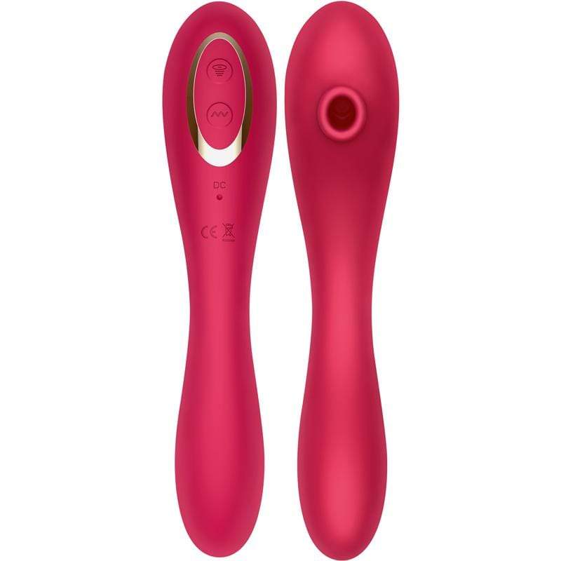 Erocome - Andromeda Flexible Vibrating Clitoral Air Stimulator Massager (Red) - Clit Massager (Vibration) Rechargeable Durio.sg