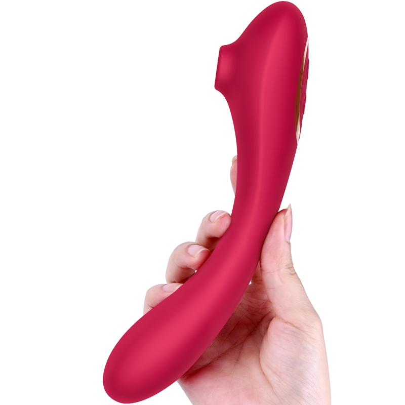 Erocome - Andromeda Flexible Vibrating Clitoral Air Stimulator Massager (Red) - Clit Massager (Vibration) Rechargeable Durio.sg
