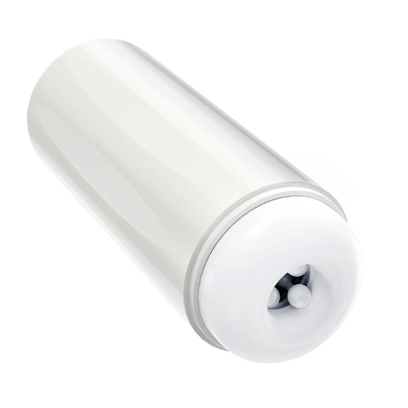 Erocome - Ara Thrusting Vibrating Stroker Masturbator (White) - Masturbator Soft Stroker (Vibration) Rechargeable Durio.sg