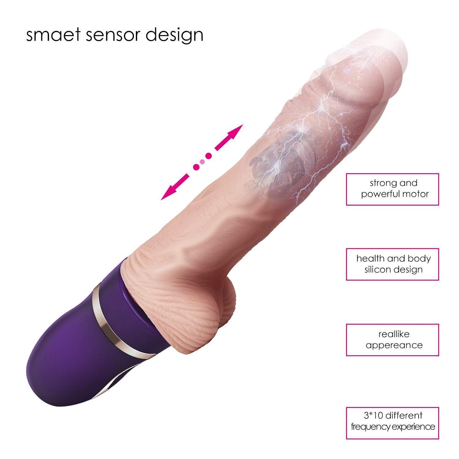 Erocome - Bootes Thrust Heat Realistic Dildo Vibrator (Beige) - Realistic Dildo w/o suction cup (Vibration) Rechargeable Durio.sg