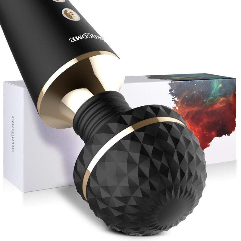 Erocome - CR. Austrilis Wand Massager (Black) - Wand Massagers (Vibration) Rechargeable Durio.sg