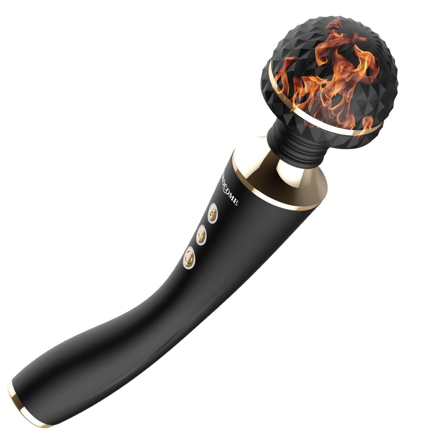 Erocome - CR. Austrilis Wand Massager (Black) - Wand Massagers (Vibration) Rechargeable Durio.sg