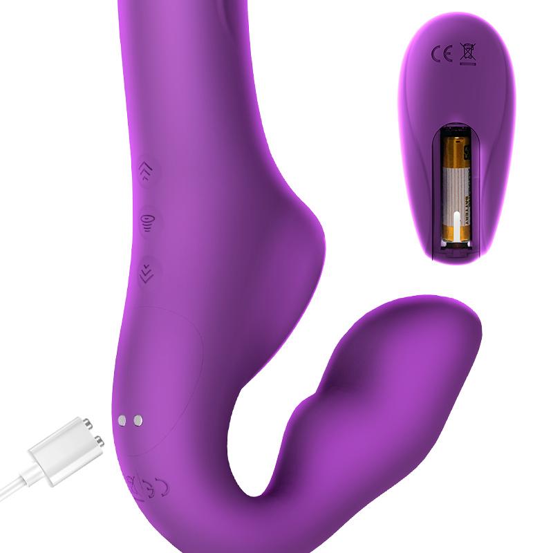 Erocome - Cancri Remote Control Couple's Dildo (Purple) - Couple's Massager (Vibration) Rechargeable Durio.sg