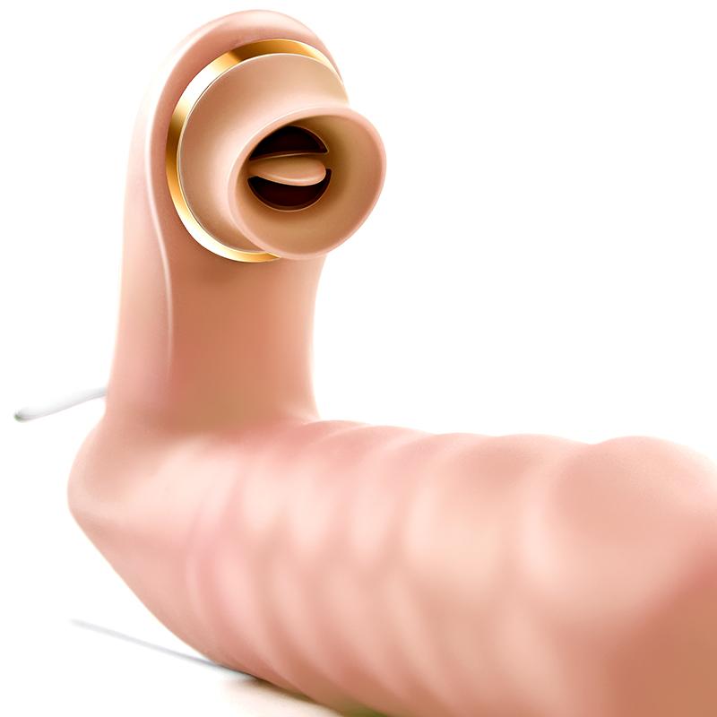 Erocome - Cassiopeia Rabbit Vibrator (Beige) - Rabbit Dildo (Vibration) Rechargeable Durio.sg