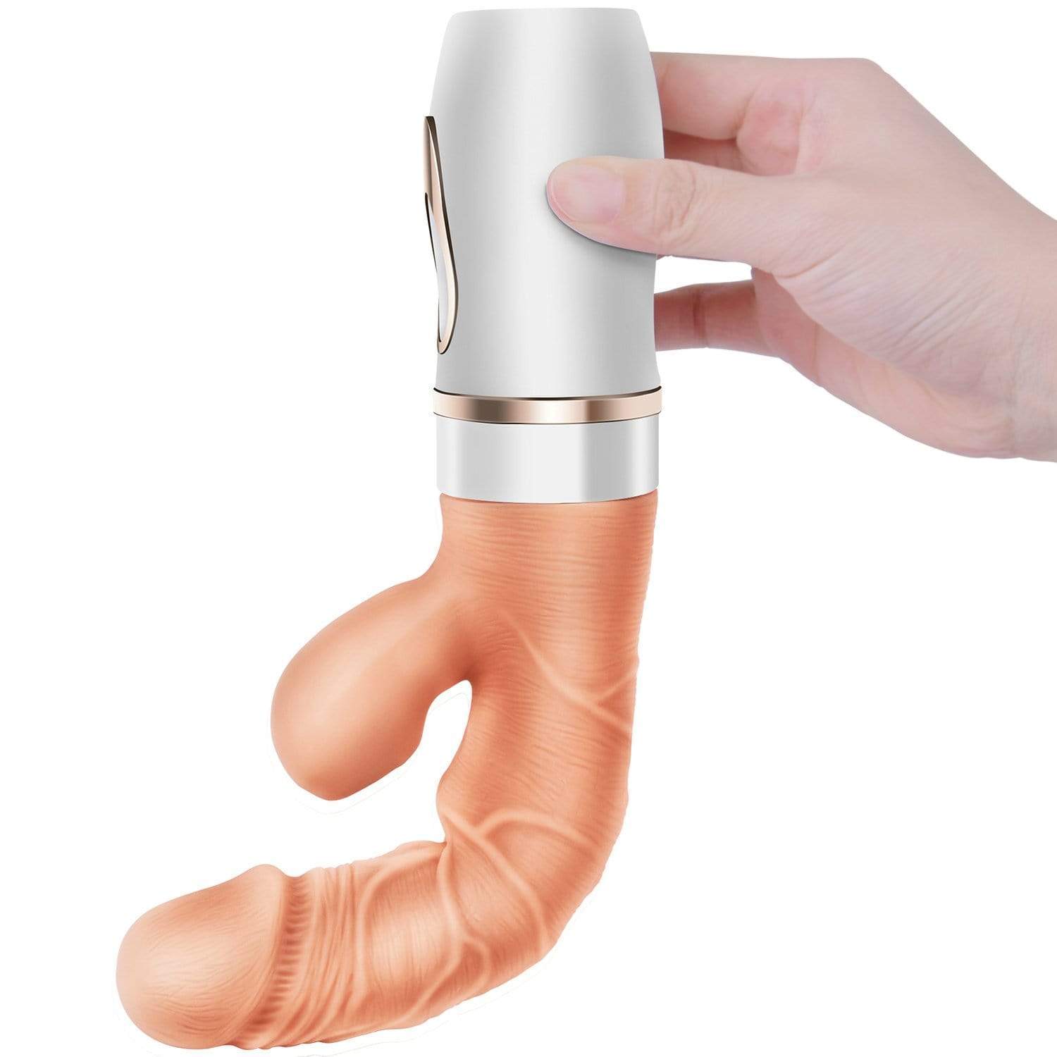Erocome - Cepheus Thrust Suck Heat Realistic Dildo Vibrator (Beige) - Realistic Dildo with suction cup (Vibration) Rechargeable Durio.sg
