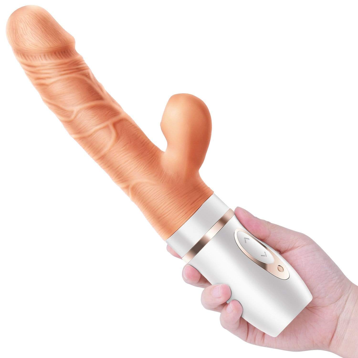 Erocome - Cepheus Thrust Suck Heat Realistic Dildo Vibrator (Beige) - Realistic Dildo with suction cup (Vibration) Rechargeable Durio.sg