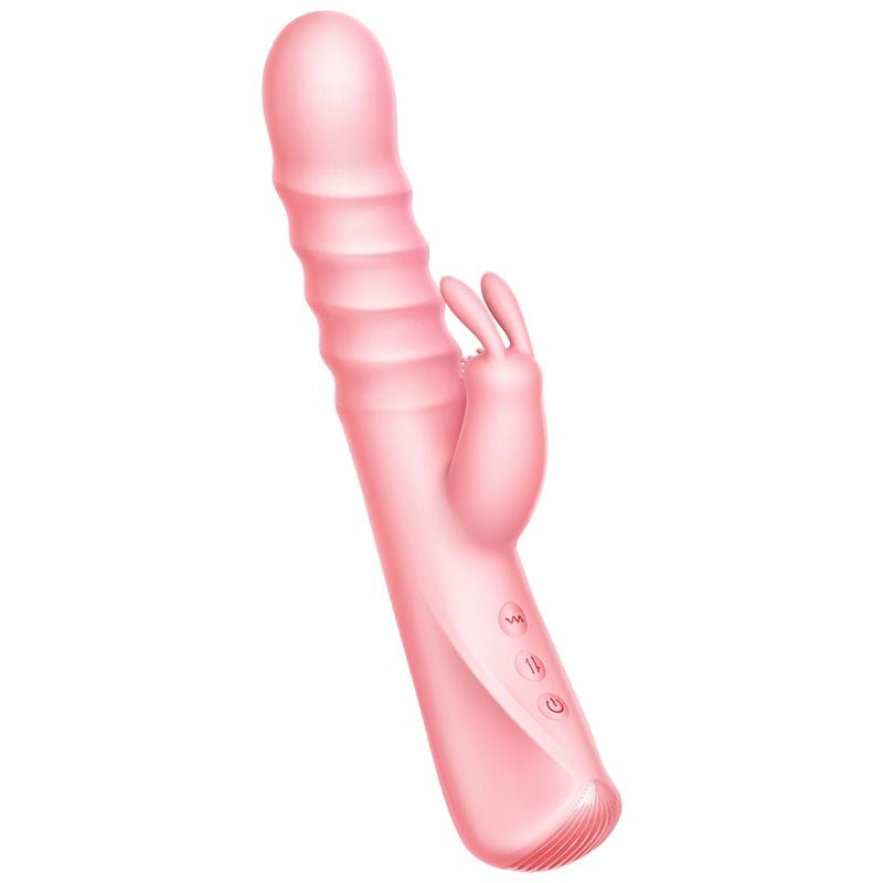 Erocome - Columba Thrusting Heating Rabbit Vibrator (Pink) - Rabbit Dildo (Vibration) Rechargeable Durio.sg