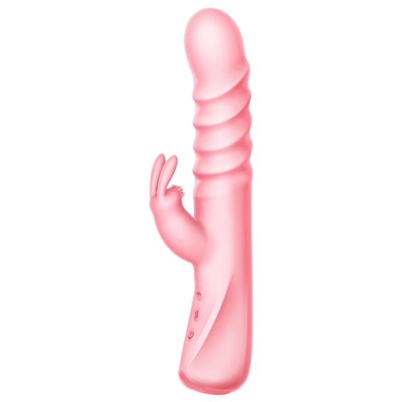 Erocome - Columba Thrusting Heating Rabbit Vibrator (Pink) - Rabbit Dildo (Vibration) Rechargeable Durio.sg