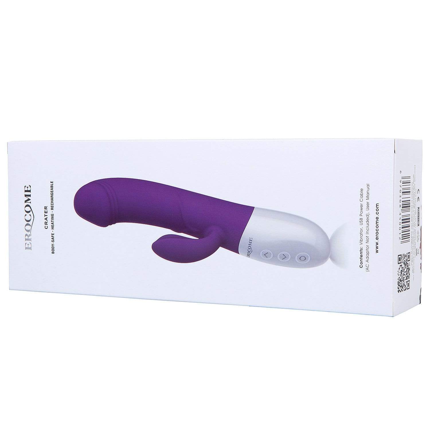 Erocome - Crater Rabbit Vibrator (Purple) - Rabbit Dildo (Vibration) Rechargeable Durio.sg