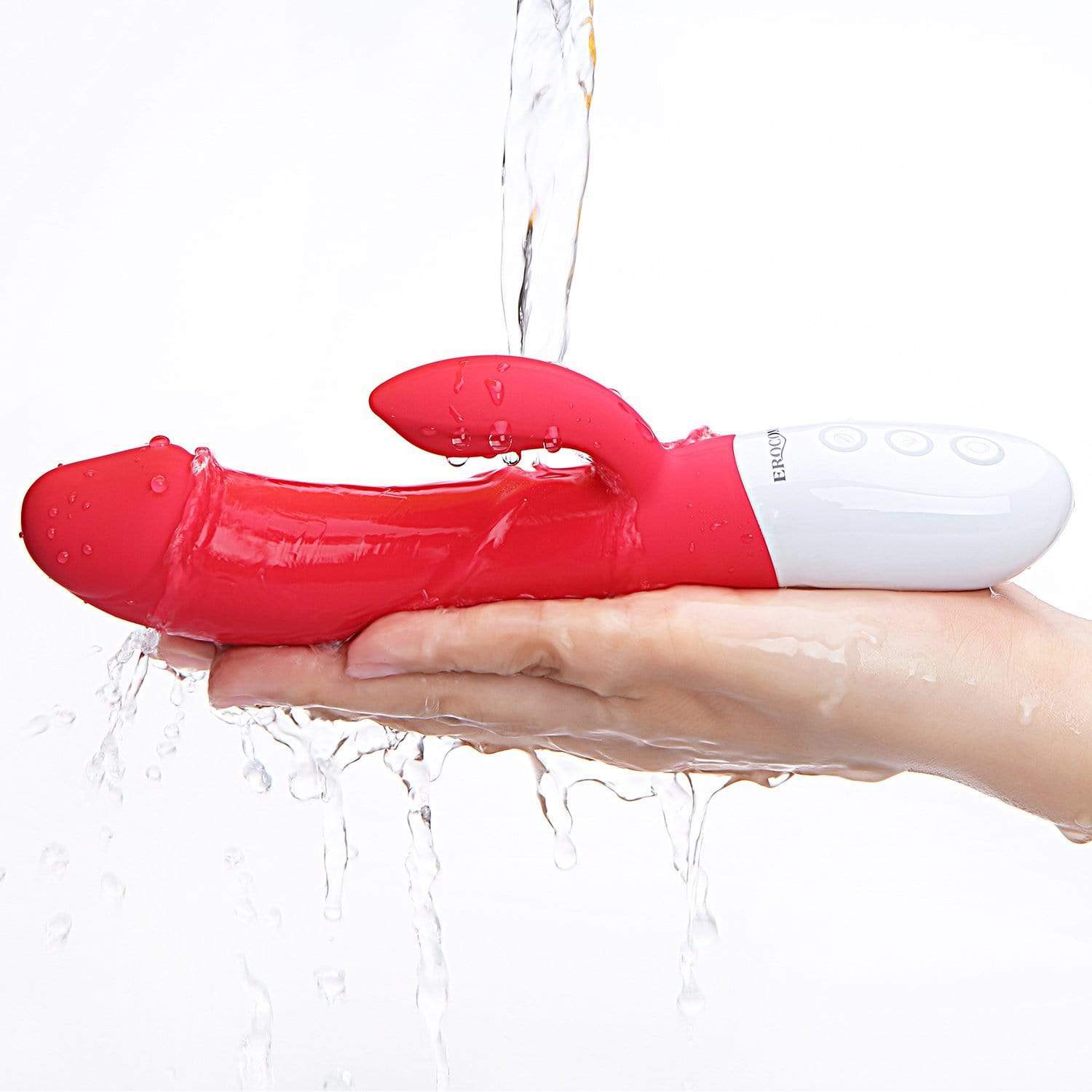 Erocome - Crater Rabbit Vibrator (Red) - Rabbit Dildo (Vibration) Rechargeable Durio.sg