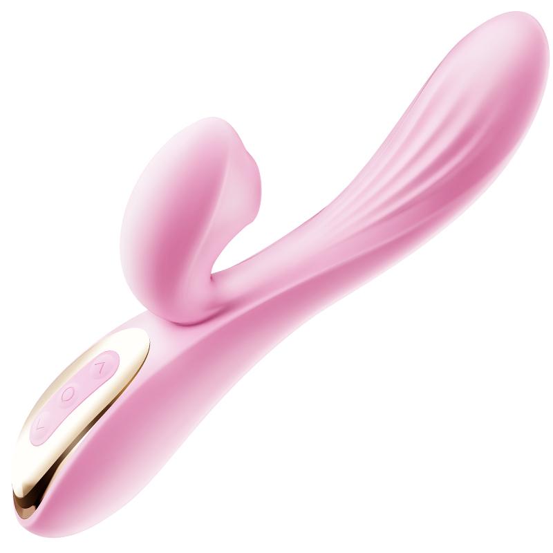 Erocome - Delphinus Vibrating Sucking Rabbit Vibrator (Pink) - Rabbit Dildo (Vibration) Rechargeable Durio.sg