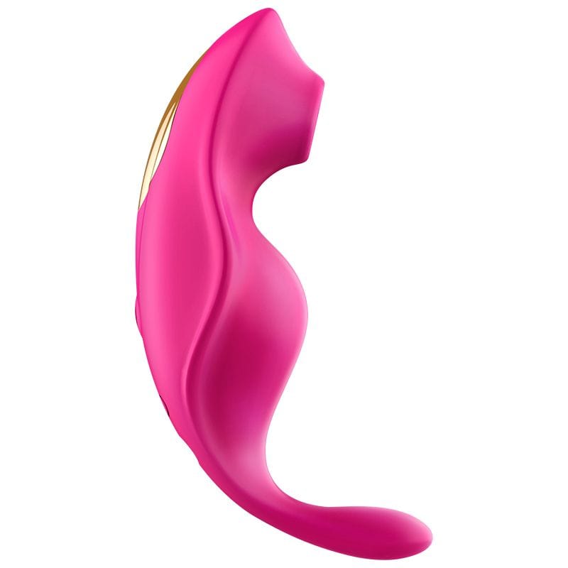 Erocome - Equuleus App-Controlled Vibrating Sucking Clit Massager (Cerise) - Clit Massager (Vibration) Rechargeable Durio.sg