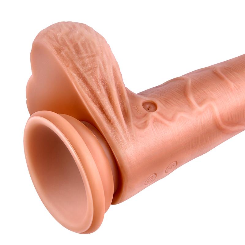 Erocome - Hercules Auto Thrusting Rotating Vibrator (Beige) - Realistic Dildo with suction cup (Vibration) Rechargeable Durio.sg