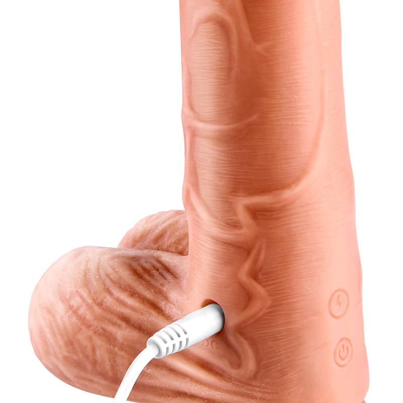 Erocome - Hercules Auto Thrusting Rotating Vibrator (Beige) - Realistic Dildo with suction cup (Vibration) Rechargeable Durio.sg