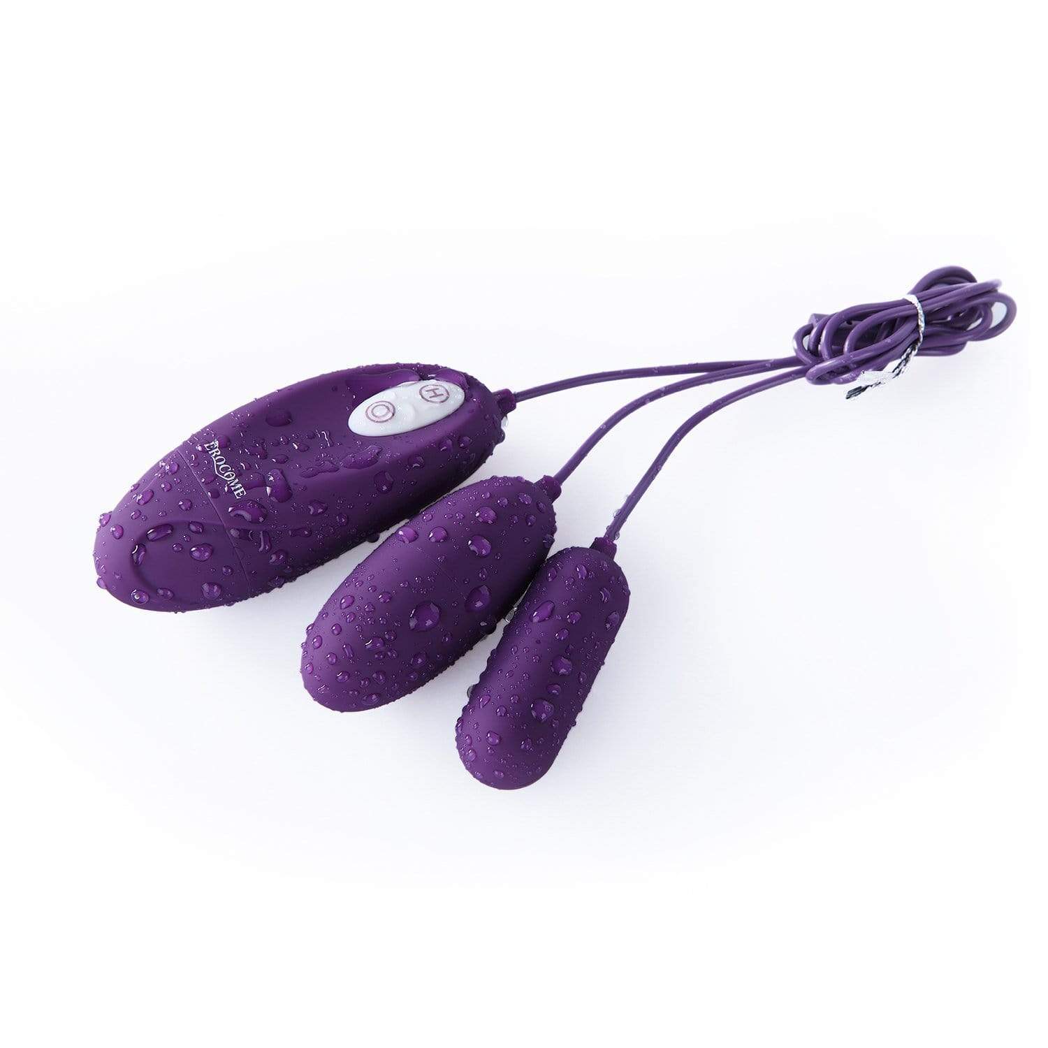 Erocome - Lyra Duo Remote Control Egg Vibrator (Purple) - Wireless Remote Control Egg (Vibration) Non Rechargeable Durio.sg