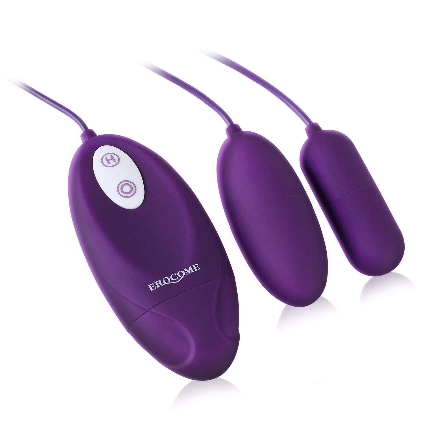 Erocome - Lyra Duo Remote Control Egg Vibrator (Purple) - Wireless Remote Control Egg (Vibration) Non Rechargeable Durio.sg