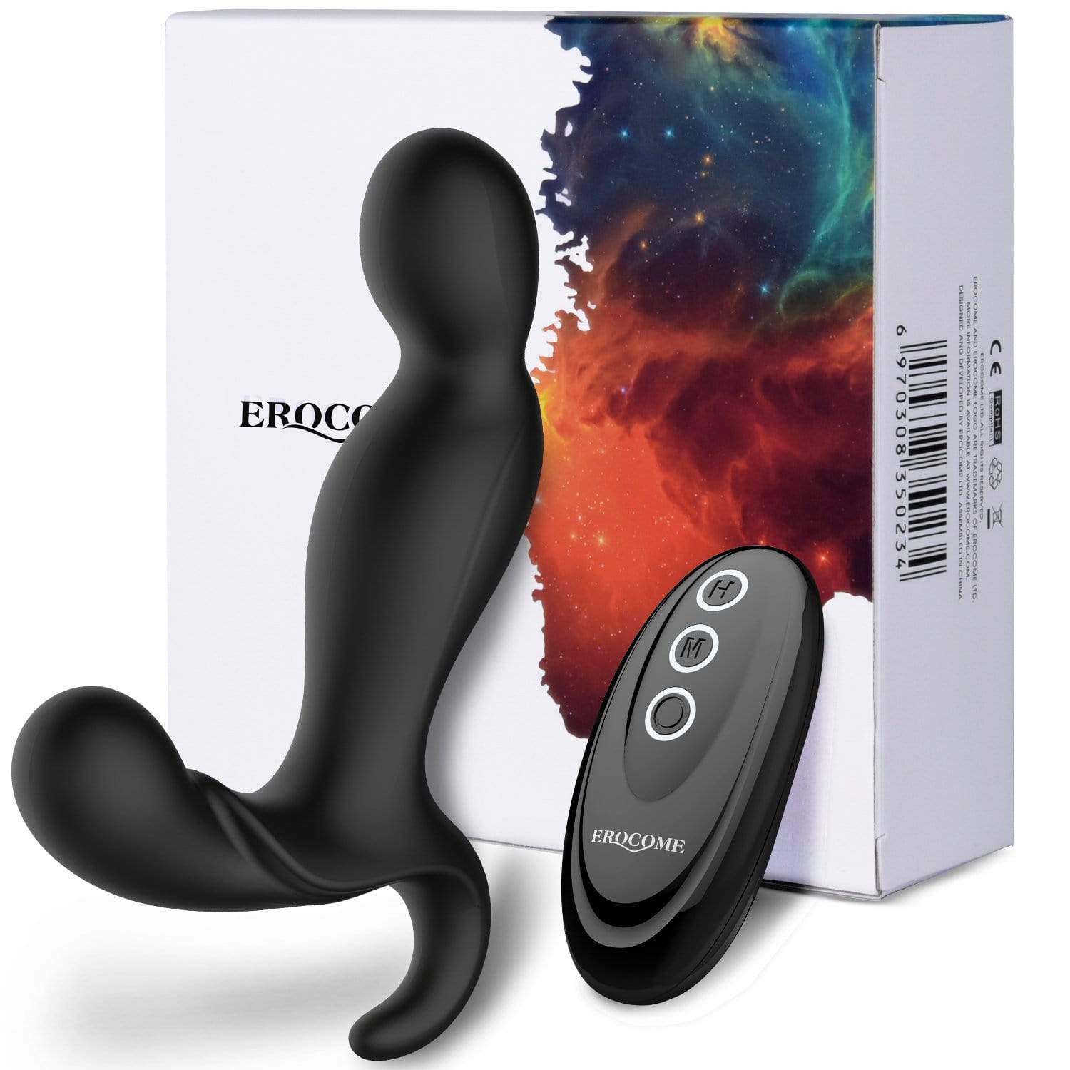 Erocome - Orion Remote Control Vibrating Prostate Massager (Black) - Remote Control Anal Plug (Vibration) Rechargeable Durio.sg