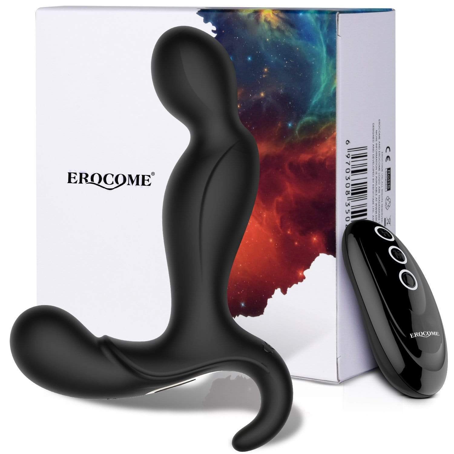Erocome - Orion Remote Control Vibrating Prostate Massager (Black) - Remote Control Anal Plug (Vibration) Rechargeable Durio.sg