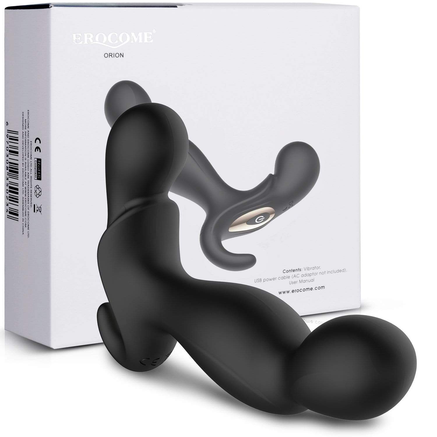 Erocome - Orion Vibrating Prostate Massager (Black) - Prostate Massager (Vibration) Rechargeable Durio.sg