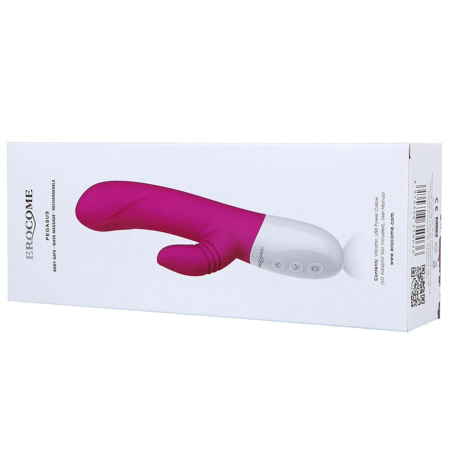Erocome - Pegasus Rabbit Vibrator (Deep Rose) - Rabbit Dildo (Vibration) Rechargeable Durio.sg