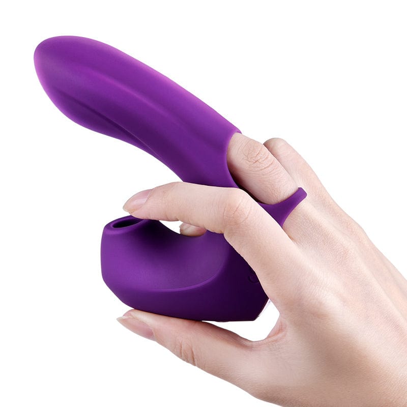 Erocome - Pictor Vibrating Sucking Finger Massager (Purple) - Clit Massager (Vibration) Rechargeable Durio.sg