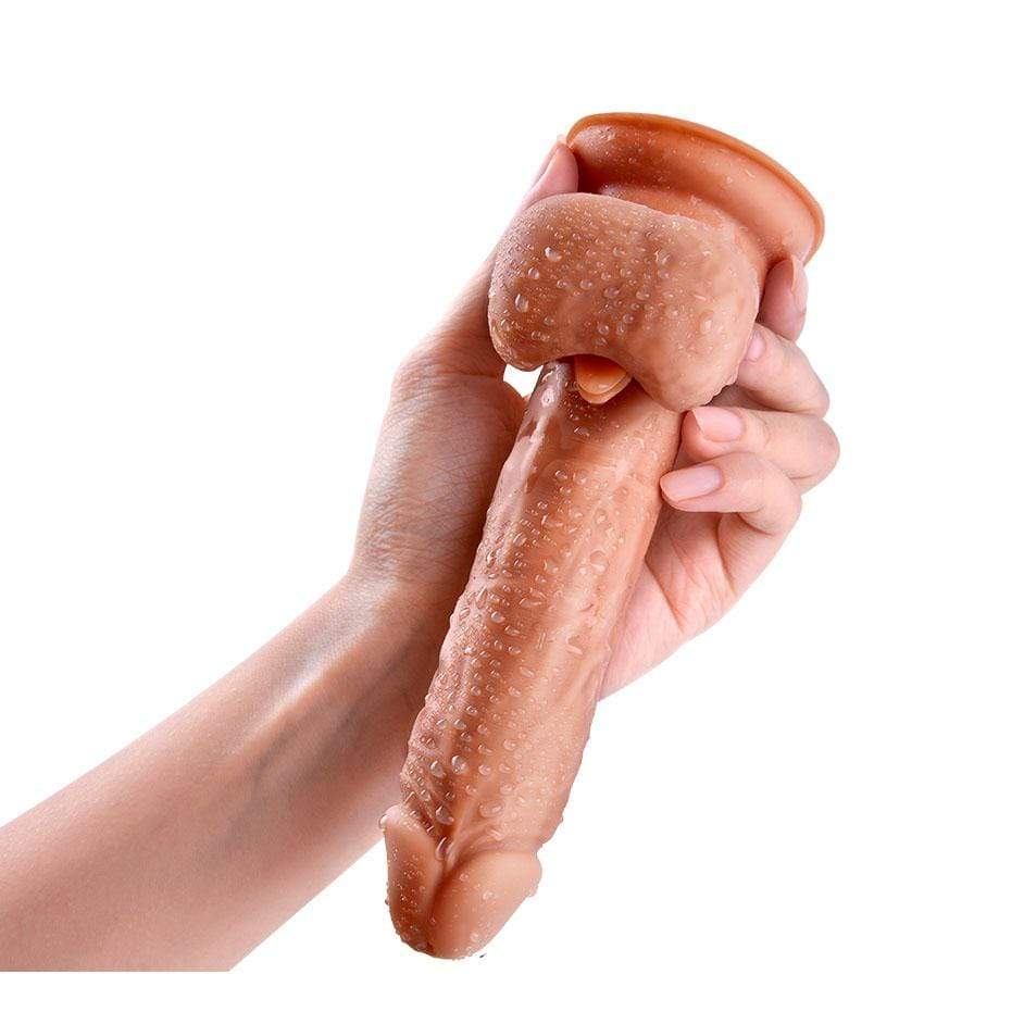 Erocome - Scorpio Thrusting Realistic Dildo Vibrator (Beige) - Realistic Dildo with suction cup (Vibration) Rechargeable Durio.sg