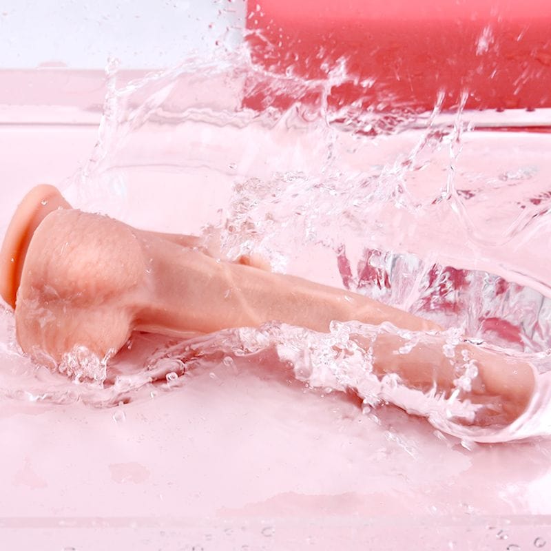 Erocome - Serpens Heating Rotating Vibrating Realistic Dildo (Beige) - Realistic Dildo with suction cup (Vibration) Rechargeable Durio.sg