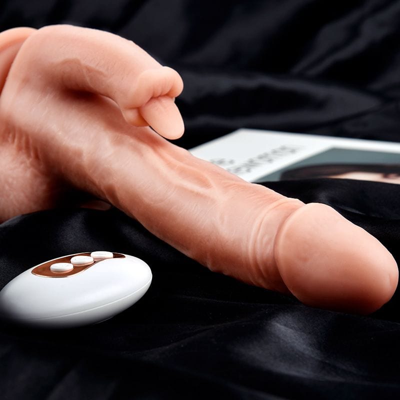 Erocome - Serpens Heating Rotating Vibrating Realistic Dildo (Beige) - Realistic Dildo with suction cup (Vibration) Rechargeable Durio.sg