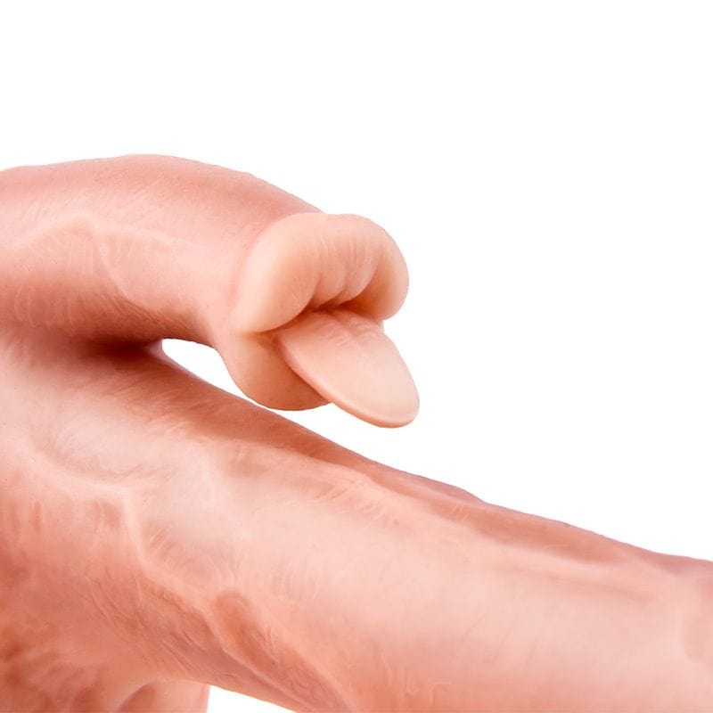 Erocome - Serpens Heating Rotating Vibrating Realistic Dildo (Beige) - Realistic Dildo with suction cup (Vibration) Rechargeable Durio.sg