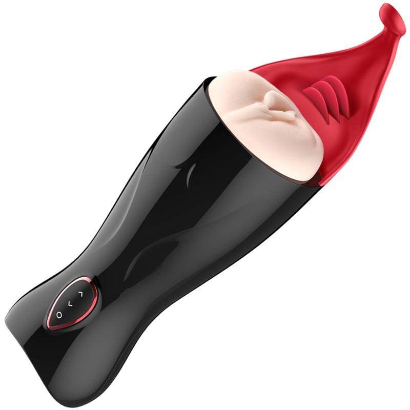 Erocome - Taurus New Vibrating Masturbator with Tongue Prostate Stimulator (Black) - Masturbator Vagina (Vibration) Rechargeable Durio.sg