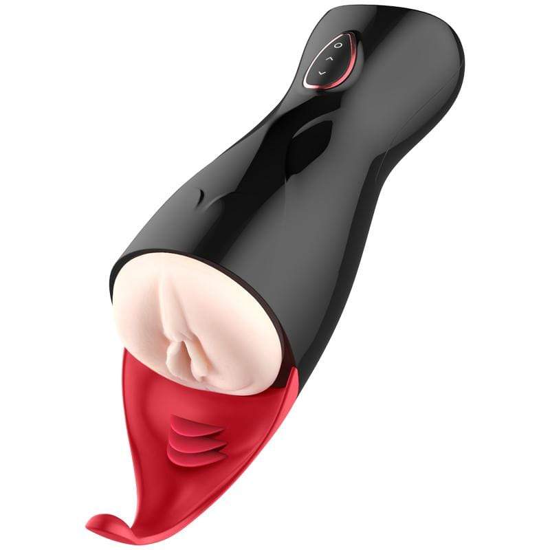 Erocome - Taurus New Vibrating Masturbator with Tongue Prostate Stimulator (Black) - Masturbator Vagina (Vibration) Rechargeable Durio.sg