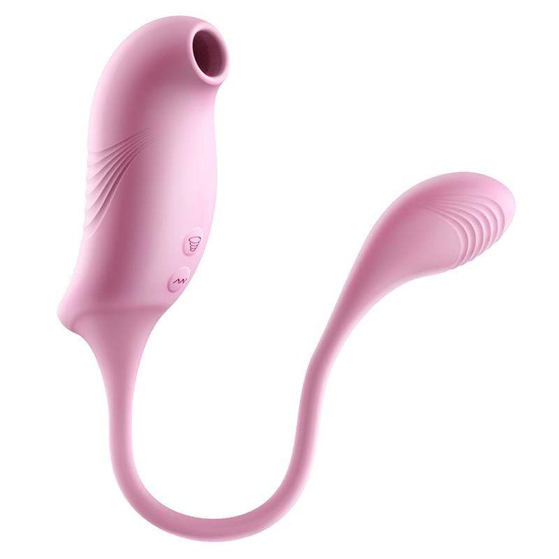 Erocome - Tucana Dual Clitoral Air Stimulator with Bullet (Pink) - Clit Massager (Vibration) Rechargeable Durio.sg