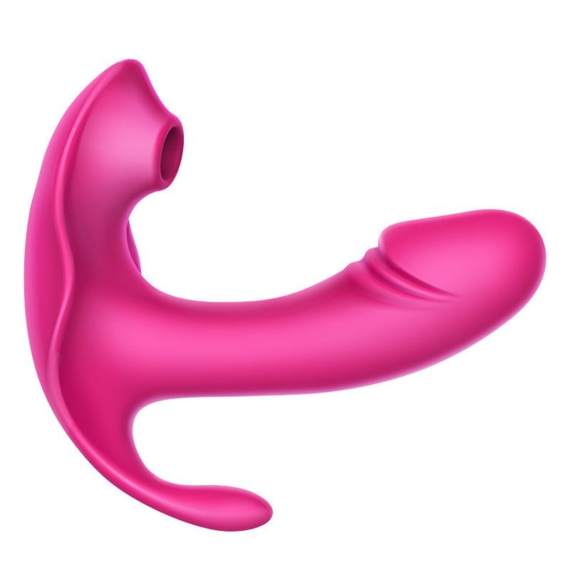 Erocome - Volans Remote Control Dual Vibrating Sucking Massager (Pink) - Clit Massager (Vibration) Rechargeable Durio.sg