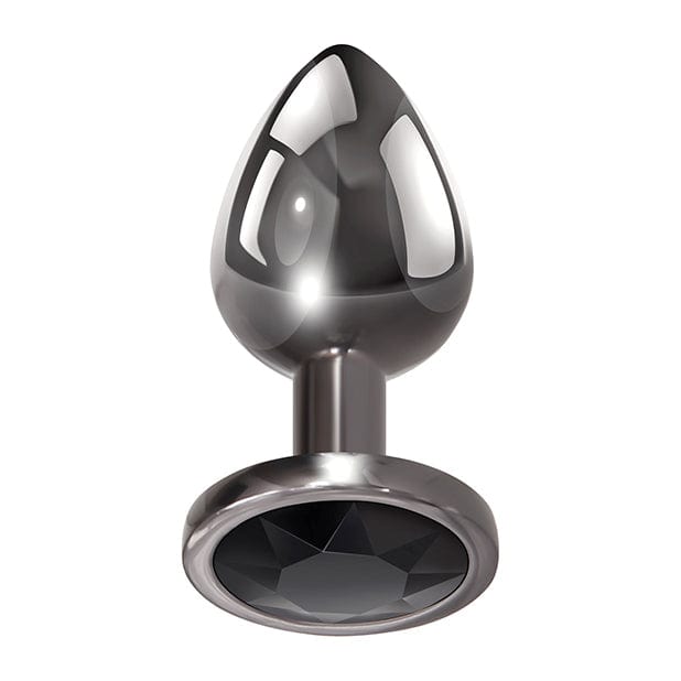 Evolved - Black Gem Metal Anal Plug Small (Silver) - Metal Anal Plug (Non Vibration) Durio.sg