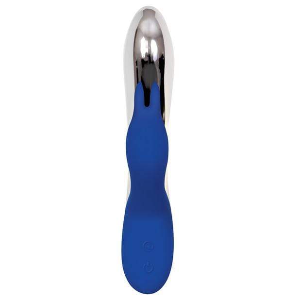 Evolved - Bunny Bright Light Up Metallic Vibrator (Blue) - Rabbit Dildo (Vibration) Rechargeable Durio.sg