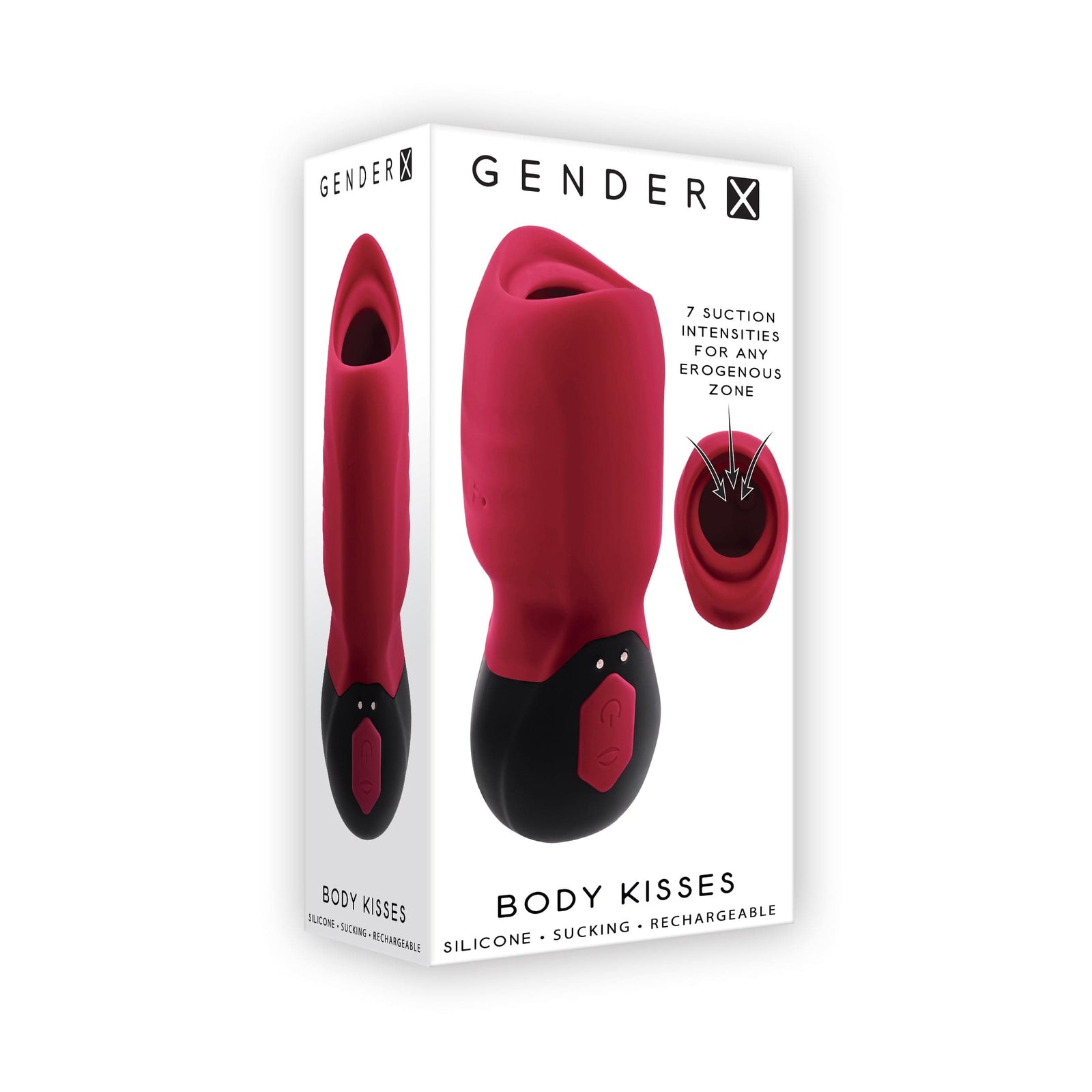 Evolved - Gender X Body Kisses Clit Massager (Red) - Clit Massager (Vibration) Rechargeable Durio.sg