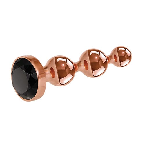 Evolved - Gender X Gold Digger Anal Beads Small (Rose Gold/Black) - Anal Beads (Non Vibration) Durio.sg