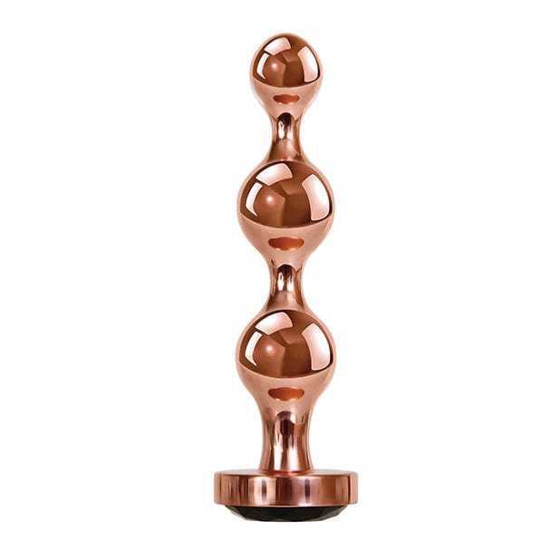 Evolved - Gender X Gold Digger Anal Beads Small (Rose Gold/Black) - Anal Beads (Non Vibration) Durio.sg