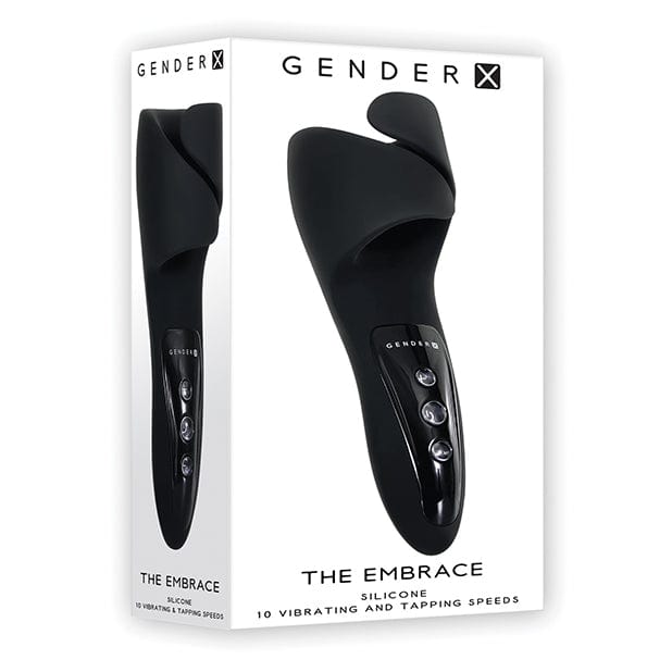 Evolved - Gender X The Embrace Vibrating Pulsing Masturbator (Black) - Masturbator Soft Stroker (Vibration) Rechargeable Durio.sg
