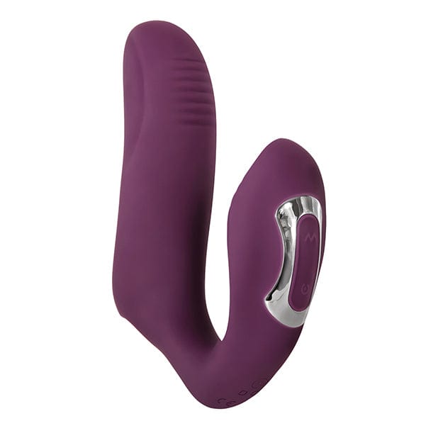 Evolved - Helping Hand Dual Stimulation Finger Vibrator (Purple) - Clit Massager (Vibration) Rechargeable Durio.sg