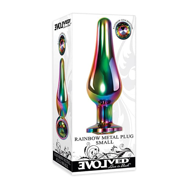 Evolved - Rainbow Metal Anal Plug Small (Silver) - Metal Anal Plug (Non Vibration) Durio.sg