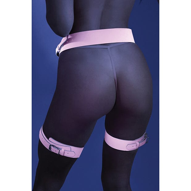 Fantasy Lingerie - Glow Strapped In Glow in the Dark Leg Harness O/S (Light Pink) - BDSM (Others) Durio.sg