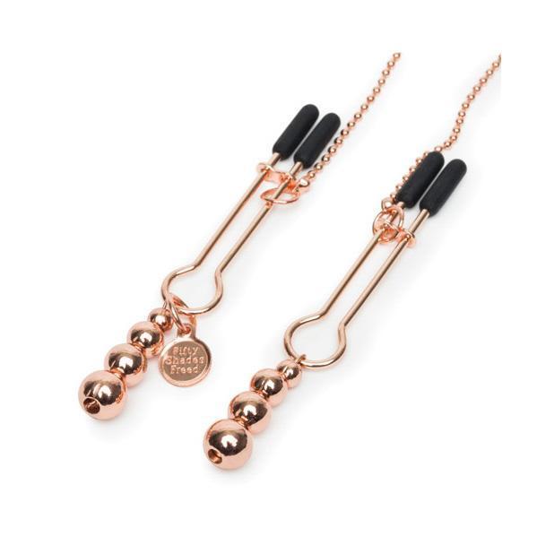 Fifty Shades Freed - All Sensation Nipple & Clitoral Chain (Gold) - Nipple Clamps (Non Vibration) Durio.sg