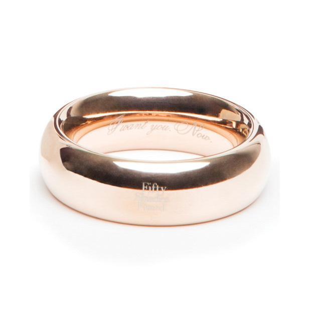 Fifty Shades Freed - I Want You Now Steel Love Ring (Gold) - Metal Cock Ring (Non Vibration) Durio.sg