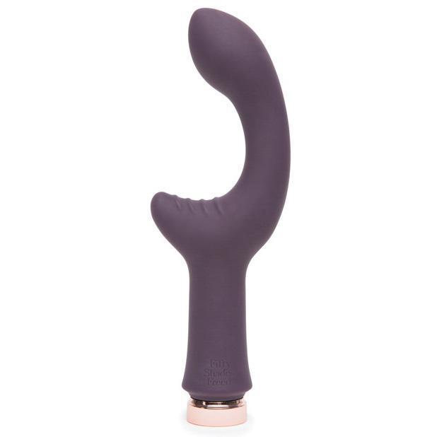 Fifty Shades Freed - Lavish Attention Rechargeable Clitoral & G-Spot Vibrator (Grey) - Rabbit Dildo (Vibration) Rechargeable Durio.sg
