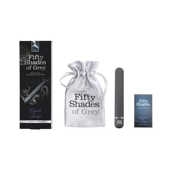 Fifty Shades Of Grey - New Charlie Tango Classic Vibrator (Black) - Non Realistic Dildo w/o suction cup (Vibration) Non Rechargeable Durio.sg