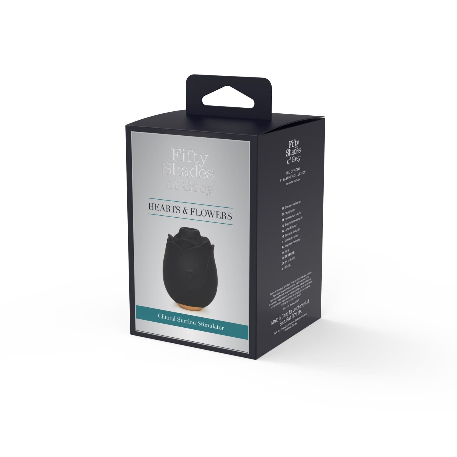 Fifty Shades of Grey - Black Rose Clitoral Air Stimulator (Black) - Clit Massager (Vibration) Rechargeable Durio.sg