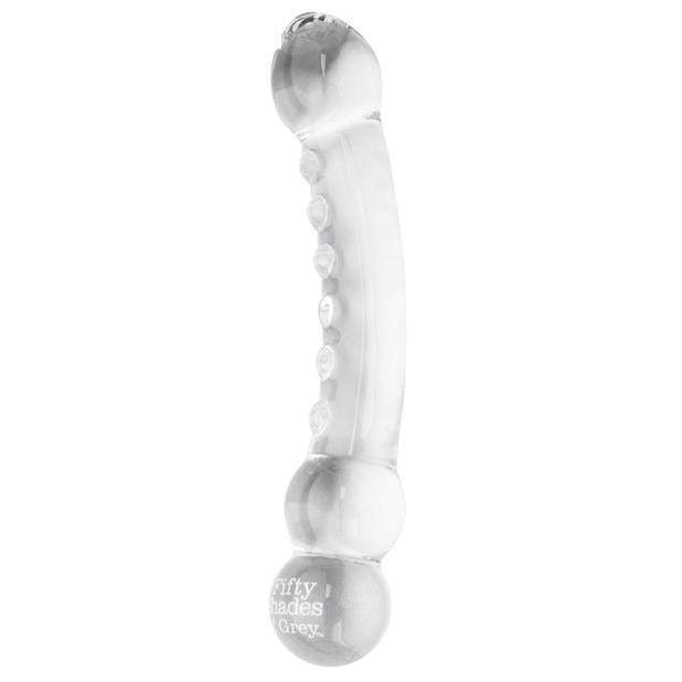 Fifty Shades of Grey - Drive Me Crazy Glass Massage Wand (Clear) - Glass Dildo (Non Vibration) Durio.sg